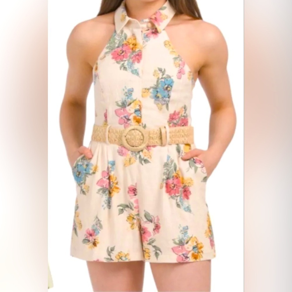 NWOT, House of Harlow Floral Romper, Size 8